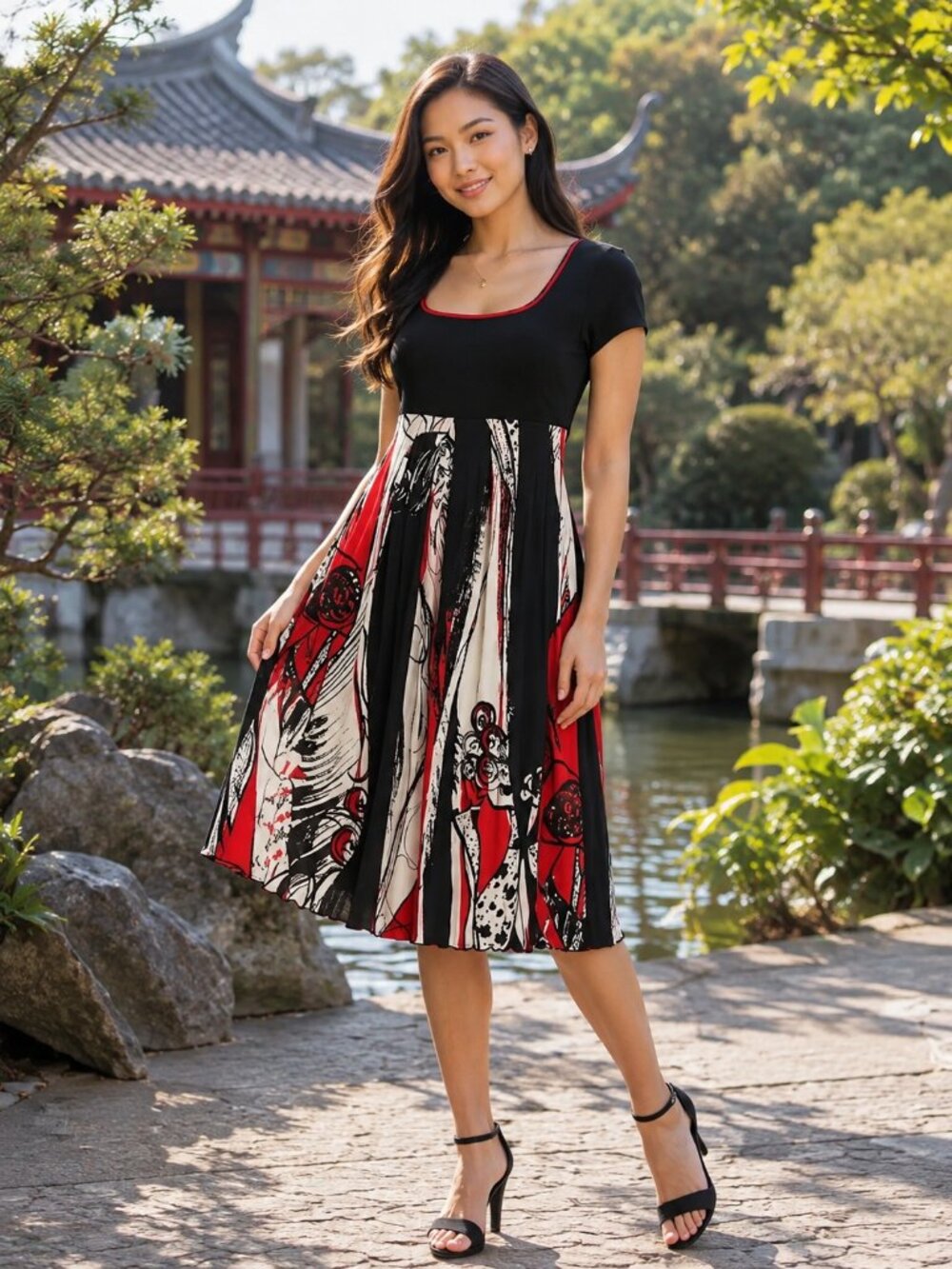 Joseph Ribkoff  Multi-colour Abstract Print Sophisticated Chic Size 8